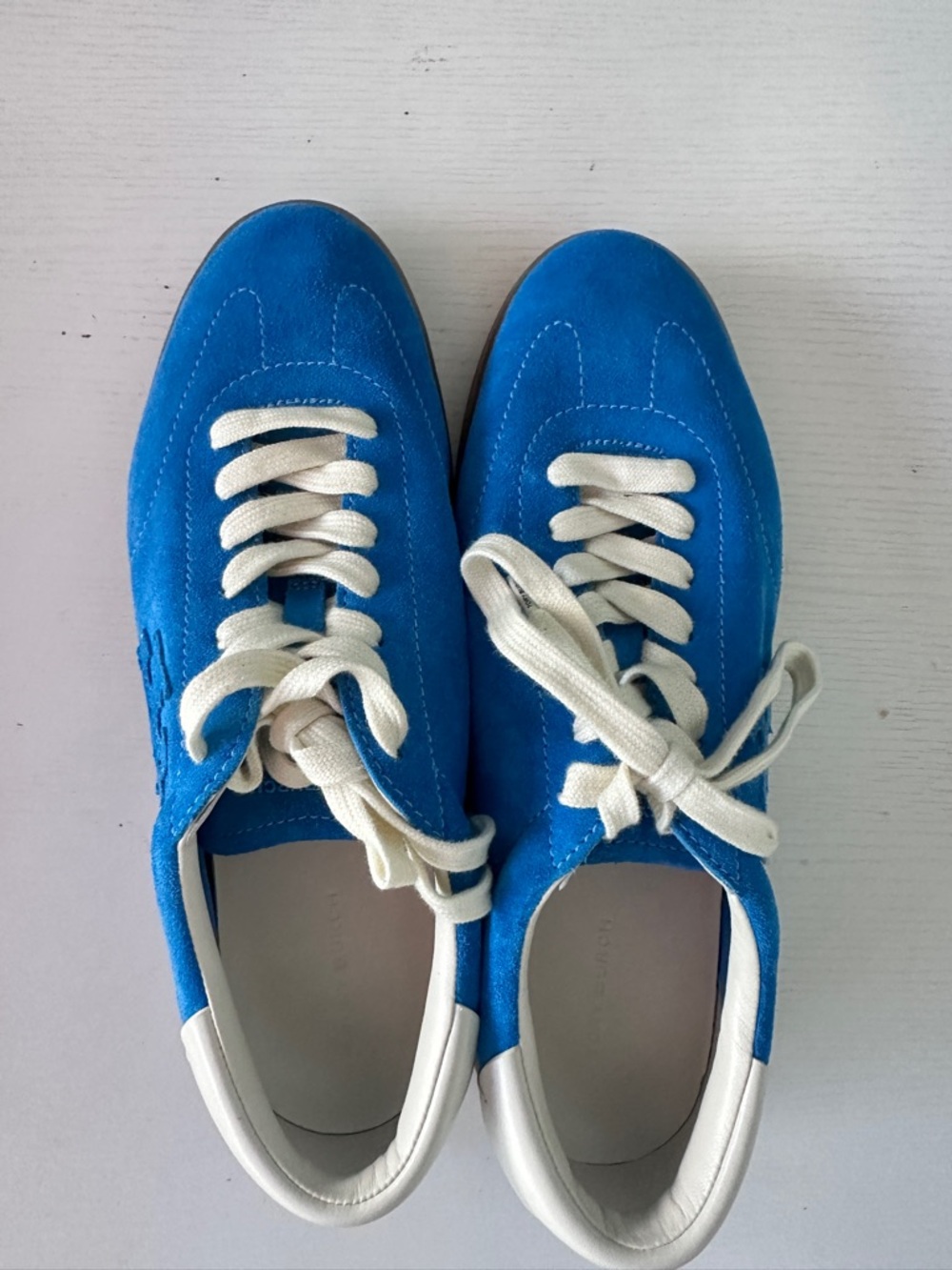 Tory Burch Phoenix Sneakers Womens Shoes Blue Azure/Purity - Suede Size 9 NWT